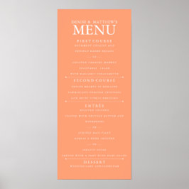 poster van het 4-inch kantaloupe Weddenschap-menu