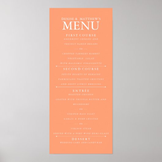 poster van het 4-inch kantaloupe Weddenschap-menu (Voorkant)