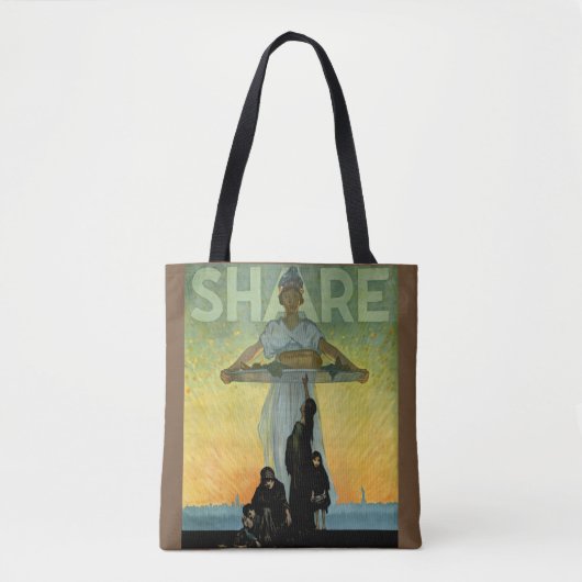 Poster van het aandeel van de wereldoorlog Tote Bag (Voorkant)