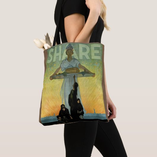  Poster van het aandeel van de wereldoorlog Tote Bag (Dichtbij)