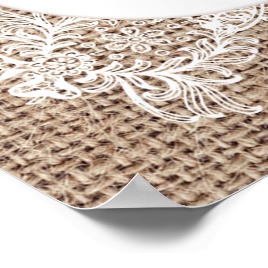 Poster van het Baby shower van de rand (Hoek)