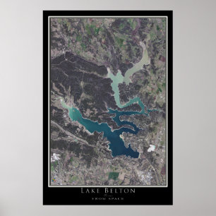 Poster van het Belton Texas-satellietmeer