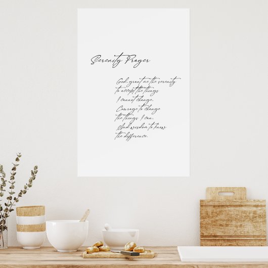 Poster van het beugel van de dienstbaarheid, relig (Keuken)