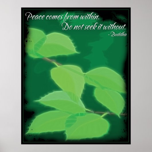 Poster van het Boeddha-vredescitaat (Voorkant)