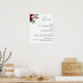 Poster van het Bourgundy Wedding Bar-menu (Keuken)