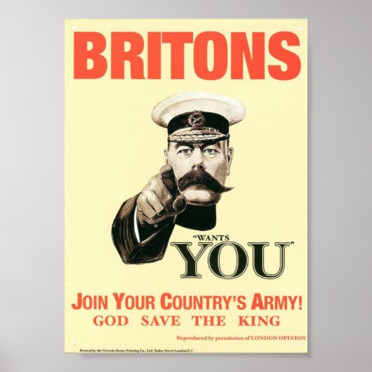 Poster van het Britse leger (Voorkant)