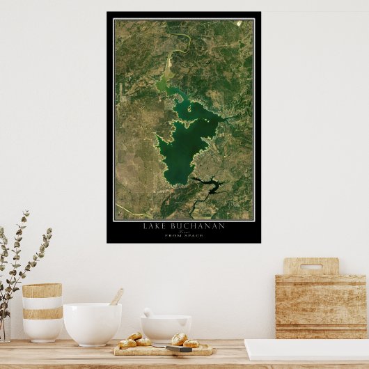 Poster van het Buchanan Texas-meer (Keuken)