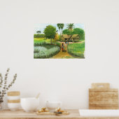 Poster van het Cambodjaanse dorp 2 door Vannak Ana (Keuken)