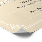 Poster van het certificaat van de poolconcurrentie (Hoek)