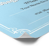 Poster van het certificaat van de winnende bieder  (Hoek)