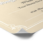 Poster van het certificaat van de winnende bieder  (Hoek)