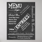 Poster van het  Chalkboard-menu van het Weddenscha (Voorkant)