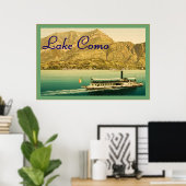 Poster van het Como ~ Vintage Travel (Thuiskantoor)