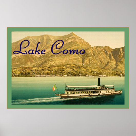 Poster van het Como ~ Vintage Travel (Voorkant)