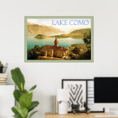 Poster van het Como ~ Vintage Travel (Thuiskantoor)