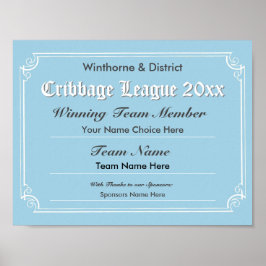 Poster van het concurrentiecertificaat voor afval