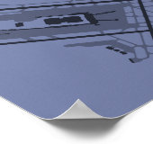 Poster van het diagram van de luchthaven Minneapol (Hoek)