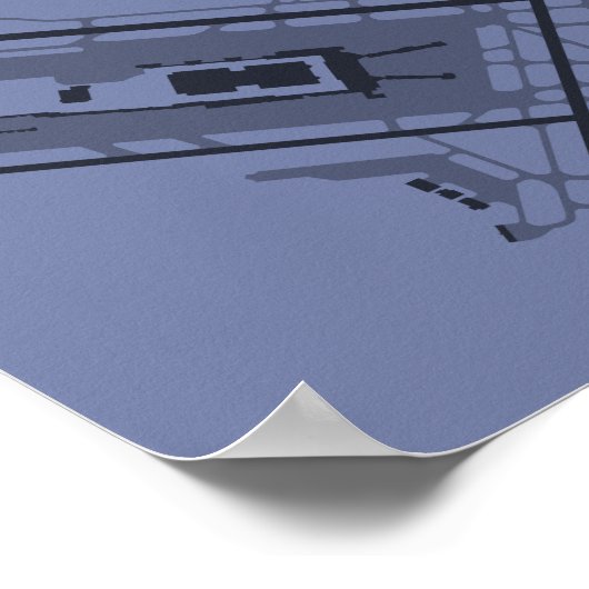 Poster van het diagram van de luchthaven Minneapol (Hoek)