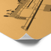 Poster van het diagram van de luchthaven van Phila (Hoek)