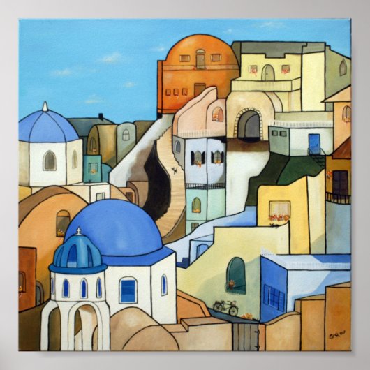 Poster van het dorp Griekenland (Voorkant)