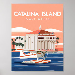 Poster van het eiland Catalina california