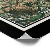 Poster van het Eufaula Oklahoma-satellietmeer (Hoek)