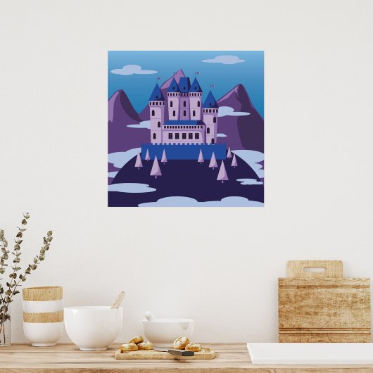 poster van het fantasikasteel (Keuken)