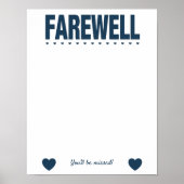 Poster van het Farewell Leaders Guest Book (Voorkant)