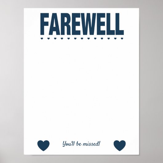 Poster van het Farewell Leaders Guest Book (Voorkant)