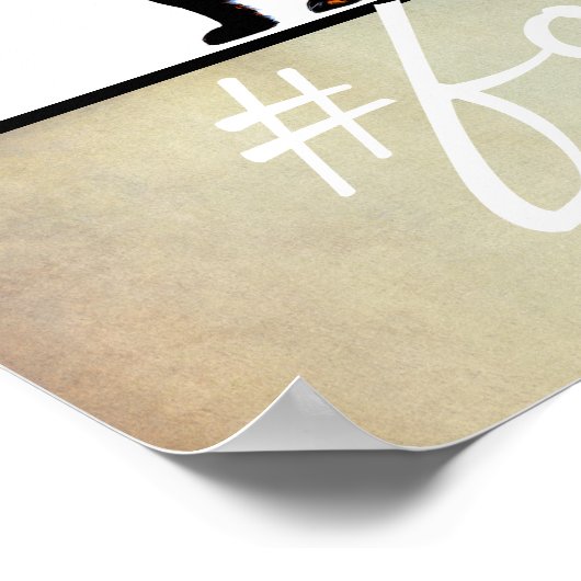 poster van het foliewand van het folievos met teks (Hoek)