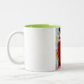 Poster van het Franse landbouwlandschap Occitanie Tweekleurige Koffiemok (Links)