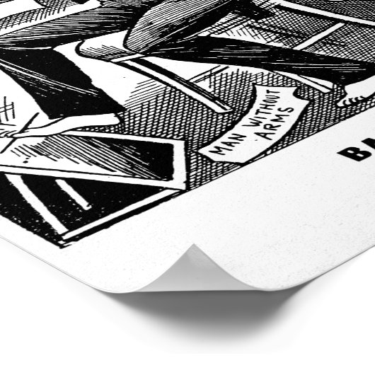 Poster van het Freak-Show van Barnum en Bailey (Hoek)