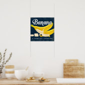Poster van het  fruitetiket voor bananen (Keuken)