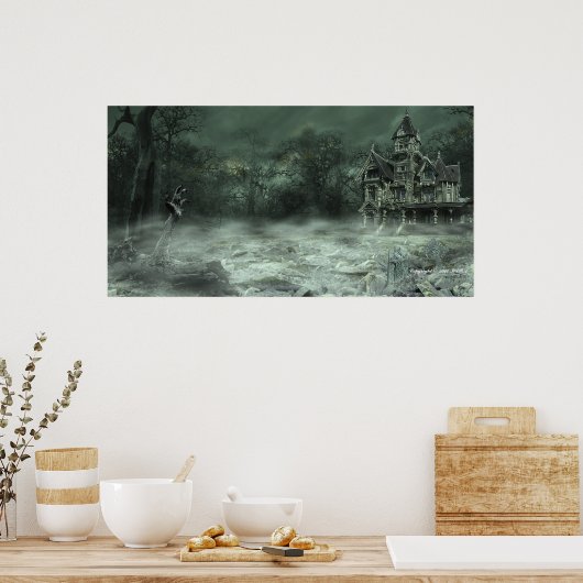 Poster van het gehakte huis (Keuken)