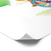 Poster van het grootwinkelbedrijf Whimsical unicyc (Hoek)