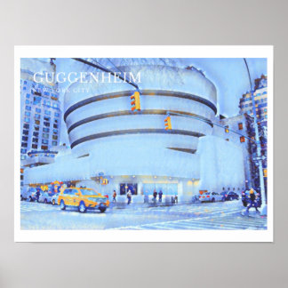 Poster van het Guggenheim Museum in New York City
