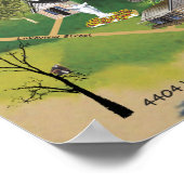 Poster van het Har-Ber Village Museum Map (Hoek)