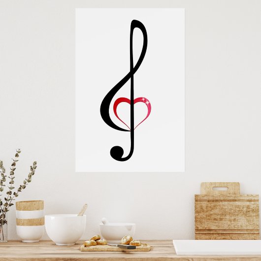 Poster van het hart (Keuken)