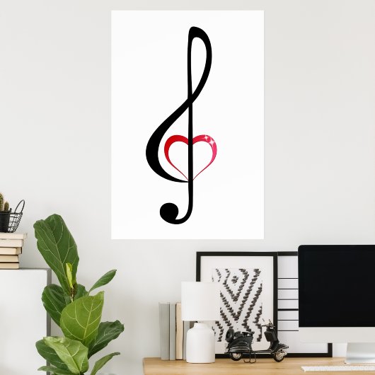 Poster van het hart (Thuiskantoor)