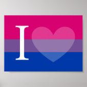 Poster van het hart (Bisexual Pride) (Voorkant)