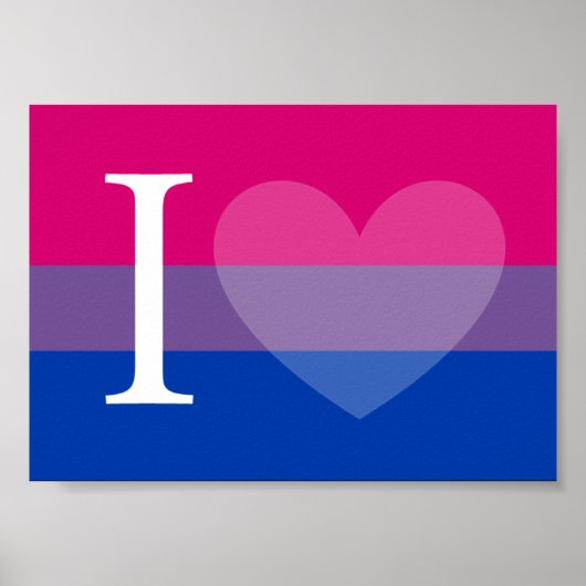 Poster van het hart (Bisexual Pride) (Voorkant)