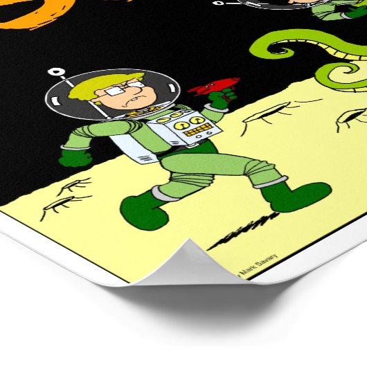 Poster van het herfstmeer "SPACE TRAVEL" (Hoek)