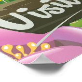 Poster van het jaartentafreizen van het strand van (Hoek)