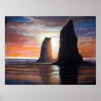 Poster van het Kannon Kannon Beach plakbord Afdruk