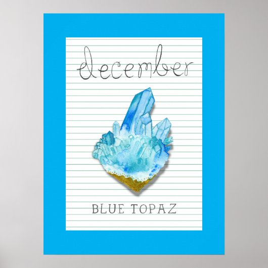 Poster van het Kartwork van December - Birthstone  (Voorkant)