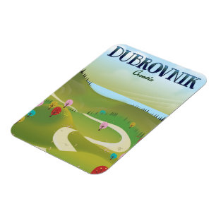 poster van het landschap dubrovnik kroatië . magneet