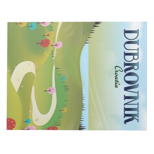 poster van het landschap dubrovnik kroatië . notitieblok (Voorkant)