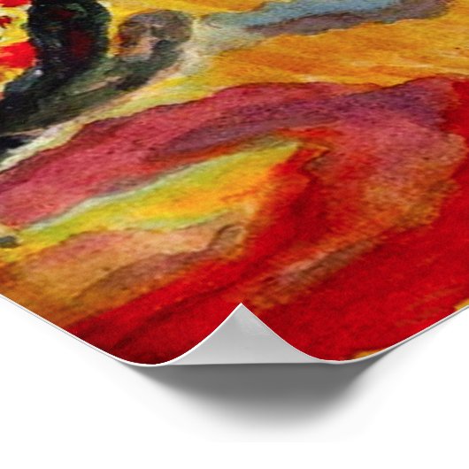 Poster van het landschap Gauguin Tahitian (Hoek)