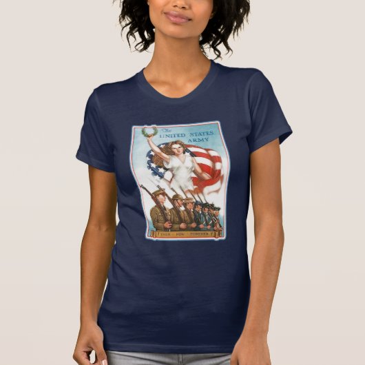 Poster van het  leger met Lady Liberty Tshirts (Voorkant)