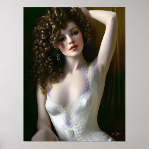Poster van het Lingerie Model